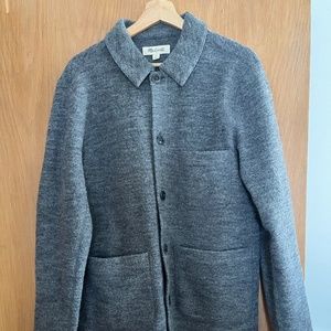 Madewell Boiled Wool Chore Jacket Medium Heather Gray size small